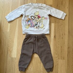 Disney Baby Winnie the Pooh sweatshirt set 12 mo